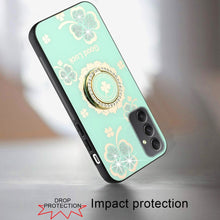 For Samsung A25 5G Case Bling Decor Glitter Fashion Phone Cover + Tempered Glass