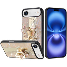 For iPhone Air Case Rhinestone Bling Decor Glitter Phone Cover + Tempered Glass