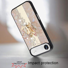 For iPhone Air Case Rhinestone Bling Decor Glitter Phone Cover + Tempered Glass