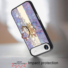 For iPhone Air Case Rhinestone Bling Decor Glitter Phone Cover + Tempered Glass