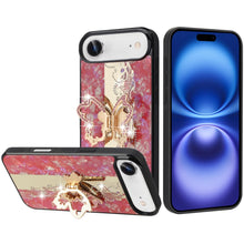 For iPhone Air Case Rhinestone Bling Decor Glitter Phone Cover + Tempered Glass