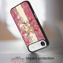 For iPhone Air Case Rhinestone Bling Decor Glitter Phone Cover + Tempered Glass