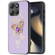 For Motorola Edge 2025 Case Rhinestone Bling Decor with Glitter Phone Cover