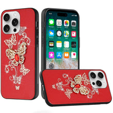 For iPhone 16 PRO MAX Case Rhinestone Bling Decor Glitter Cover + Tempered Glass