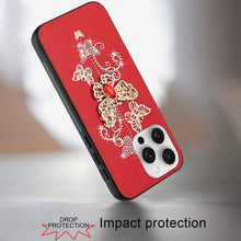 For iPhone 16 PRO MAX Case Rhinestone Bling Decor Glitter Cover + Tempered Glass