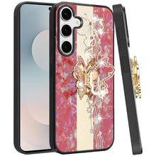 For Samsung S26+ Plus Case Rhinestone Bling Decor Glitter Cover + Tempered Glass