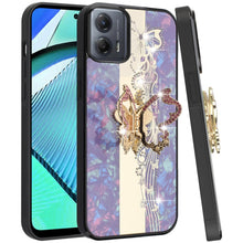 For Moto G Power 5G 2024 Case Diamond Charms Glitter Bling Cover +Tempered Glass