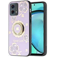 For Moto G Power 5G 2024 Case Diamond Charms Glitter Bling Cover +Tempered Glass