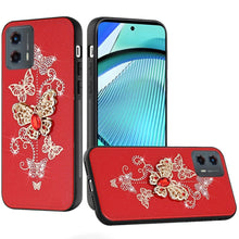 For Moto G Power 5G 2024 Case Diamond Charms Glitter Bling Cover +Tempered Glass