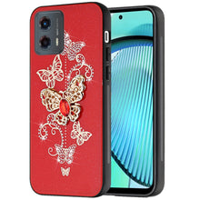 For Moto G Power 5G 2024 Case Diamond Charms Glitter Bling Cover +Tempered Glass