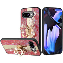 For Google Pixel 9a Case Rhinestone Bling Decor Glitter Cover + Tempered Glass