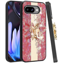 For Google Pixel 9a Case Rhinestone Bling Decor Glitter Cover + Tempered Glass