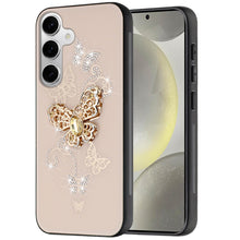 For Samsung S24+/S25+ Case Rhinestone Bling Decor Glitter Cover + Tempered Glass