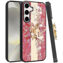 For Samsung S24+/S25+ Case Rhinestone Bling Decor Glitter Cover + Tempered Glass