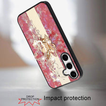 For Samsung S24+/S25+ Case Rhinestone Bling Decor Glitter Cover + Tempered Glass