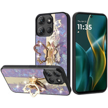 For Moto G Stylus 2025 Case Diamond Charms Glitter Bling Cover + Tempered Glass