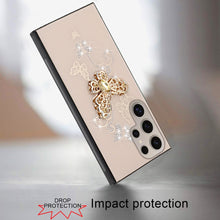 For Samsung S25 Ultra Case Rhinestone Bling Decor Glitter Cover + Tempered Glass