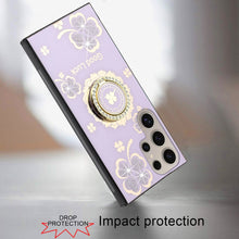 For Samsung S25 Ultra Case Rhinestone Bling Decor Glitter Cover + Tempered Glass