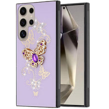 For Samsung S25 Ultra Case Rhinestone Bling Decor Glitter Cover + Tempered Glass
