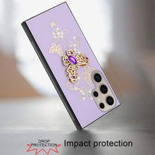 For Samsung S25 Ultra Case Rhinestone Bling Decor Glitter Cover + Tempered Glass