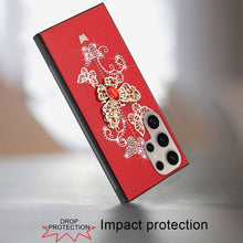 For Samsung S25 Ultra Case Rhinestone Bling Decor Glitter Cover + Tempered Glass