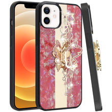 For iPhone 12/12 Pro Case Rhinestone Bling Decor Glitter Cover + Tempered Glass