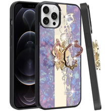 For iPhone 12 Pro Max Case Rhinestone Bling Decor Glitter Cover + Tempered Glass