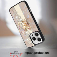 For iPhone 16 Pro 6.3in Case Rhinestone Bling Glitter Cover + Tempered Glass