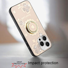 For iPhone 16 Pro 6.3in Case Rhinestone Bling Glitter Cover + Tempered Glass