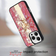 For iPhone 16 Pro 6.3in Case Rhinestone Bling Glitter Cover + Tempered Glass