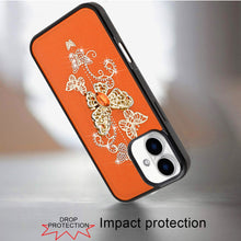 For iPhone 17 Case Rhinestone Bling Decor Glitter Phone Cover + Tempered Glass