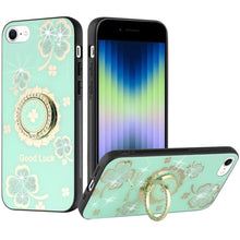 For iPhone 11 6.1 in. Case Rhinestone Bling Decor Glitter Cover + Tempered Glass