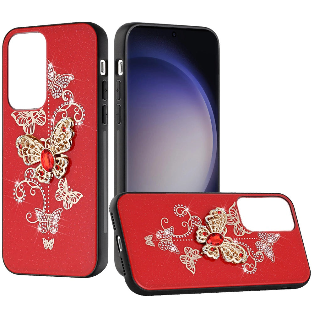 For Samsung Galaxy S24+ Plus Case 3D Charms Glitter Bling Fashion Phone Cover