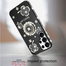 For Samsung S26 Ultra Case Crystal Studded Ring Stand Bling + Tempered Glass