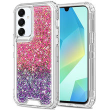 For Samsung A16 5G Case Epoxy Glitter 3in1 Shockproof Cover + Tempered Glass