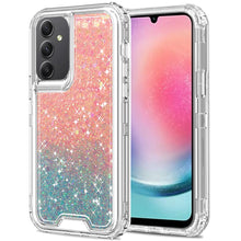 For Samsung A25 5G Case Epoxy Glitter 3in1 Shockproof Hybrid + Tempered Glass