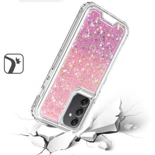 For Samsung A25 5G Case Epoxy Glitter 3in1 Shockproof Hybrid + Tempered Glass