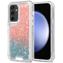 For Samsung S23 FE 5G Case Epoxy Glitter 3in1 Shockproof + Tempered Glass