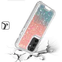 For Samsung S23 FE 5G Case Epoxy Glitter 3in1 Shockproof + Tempered Glass