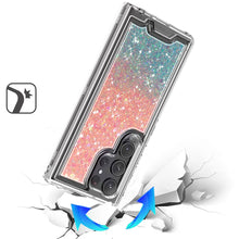 For Samsung S25 Ultra Case Epoxy Glitter 3in1 Shockproof Cover + Tempered Glass