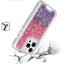 For iPhone 12 Pro Max Case Epoxy Full Glitter Thick Shockproof + Tempered Glass