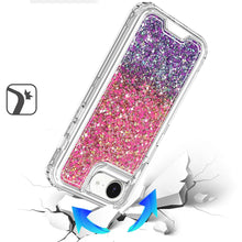 For iPhone 16e Case Epoxy Glitter 3in1 Shockproof Phone Cover + Tempered Glass
