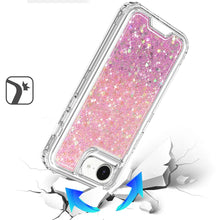 For iPhone 16e Case Epoxy Glitter 3in1 Shockproof Phone Cover + Tempered Glass