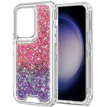 For Samsung Galaxy S24 Case Epoxy Glitter 3in1 Shockproof Transparent Hybrid