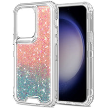 For Samsung Galaxy S24 Case Epoxy Glitter 3in1 Shockproof Transparent Hybrid