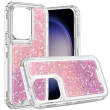 For Samsung Galaxy S24 Case Epoxy Glitter 3in1 Shockproof Transparent Hybrid