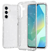 For Samsung A16 5G Case Glitter Thick 3mm Translucent Cover + Tempered Glass