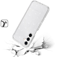 For Samsung A16 5G Case Glitter Thick 3mm Translucent Cover + Tempered Glass