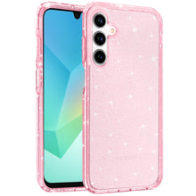 For Samsung A16 5G Case Glitter Thick 3mm Translucent Cover + Tempered Glass