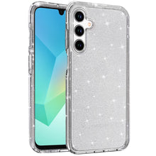 For Samsung A16 5G Case Glitter Thick 3mm Translucent Cover + Tempered Glass